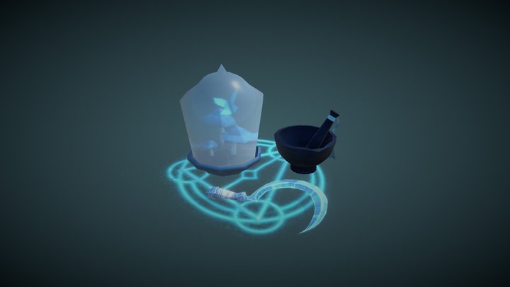 Arcane Herbalist Items 3D Model