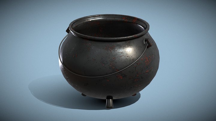 Rusty Witch's Pot 3D Model