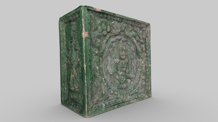Stove tile with the image of Emperor Leopold I.