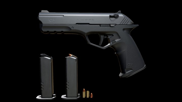 T77 Handgun 3D Model