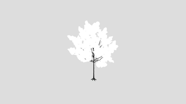 Flowered Tree Low Poly Animated – Modello 3D gratuito STL