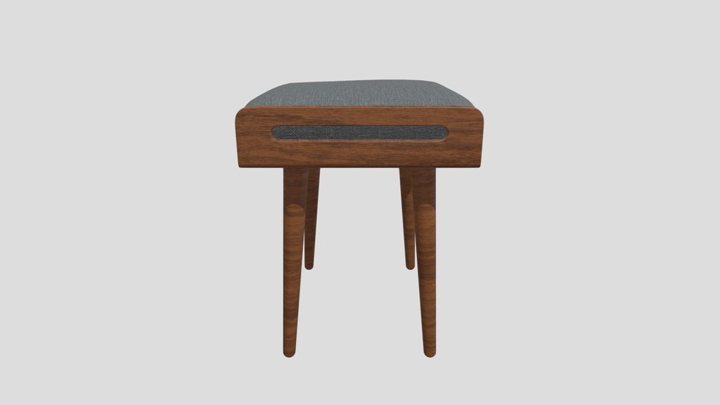 Odejia Wood Stool With Cushion