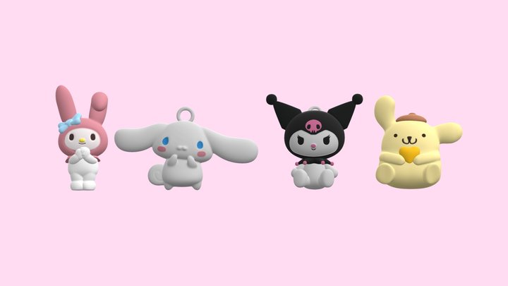 Sanrio Mascot Collection 3D Printable 3D Model