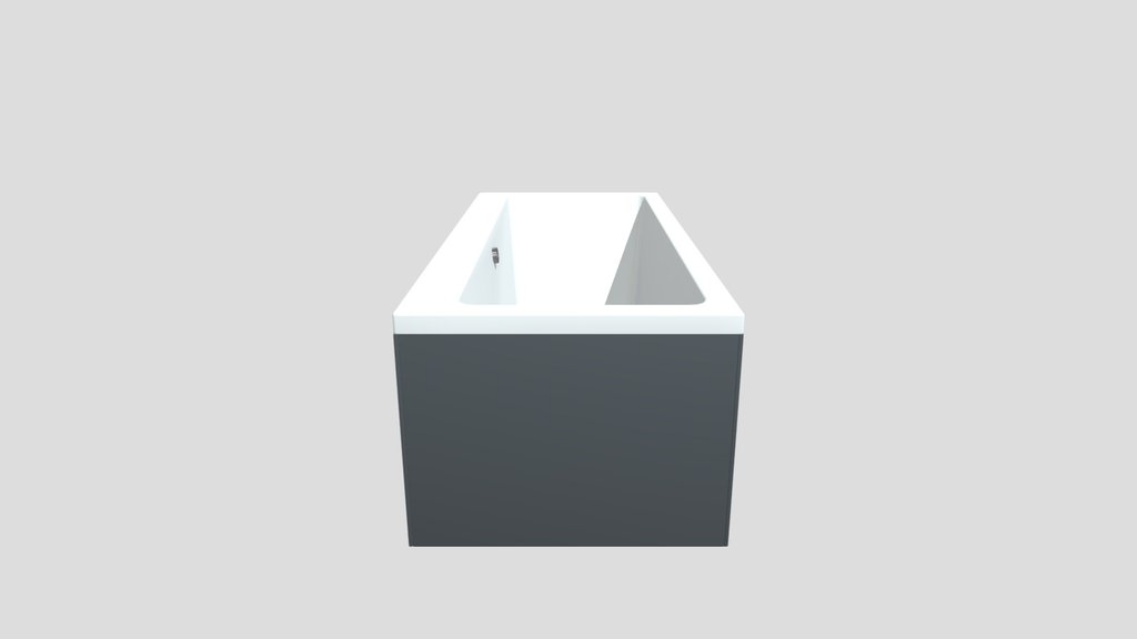 Rectangular Graphite Matt Bathtub