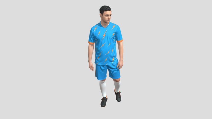 Electric Blue Lightning Soccer Kit – Modèle 3D gratuit STL