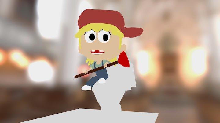 Lana Loud with a Plunger 3D Model