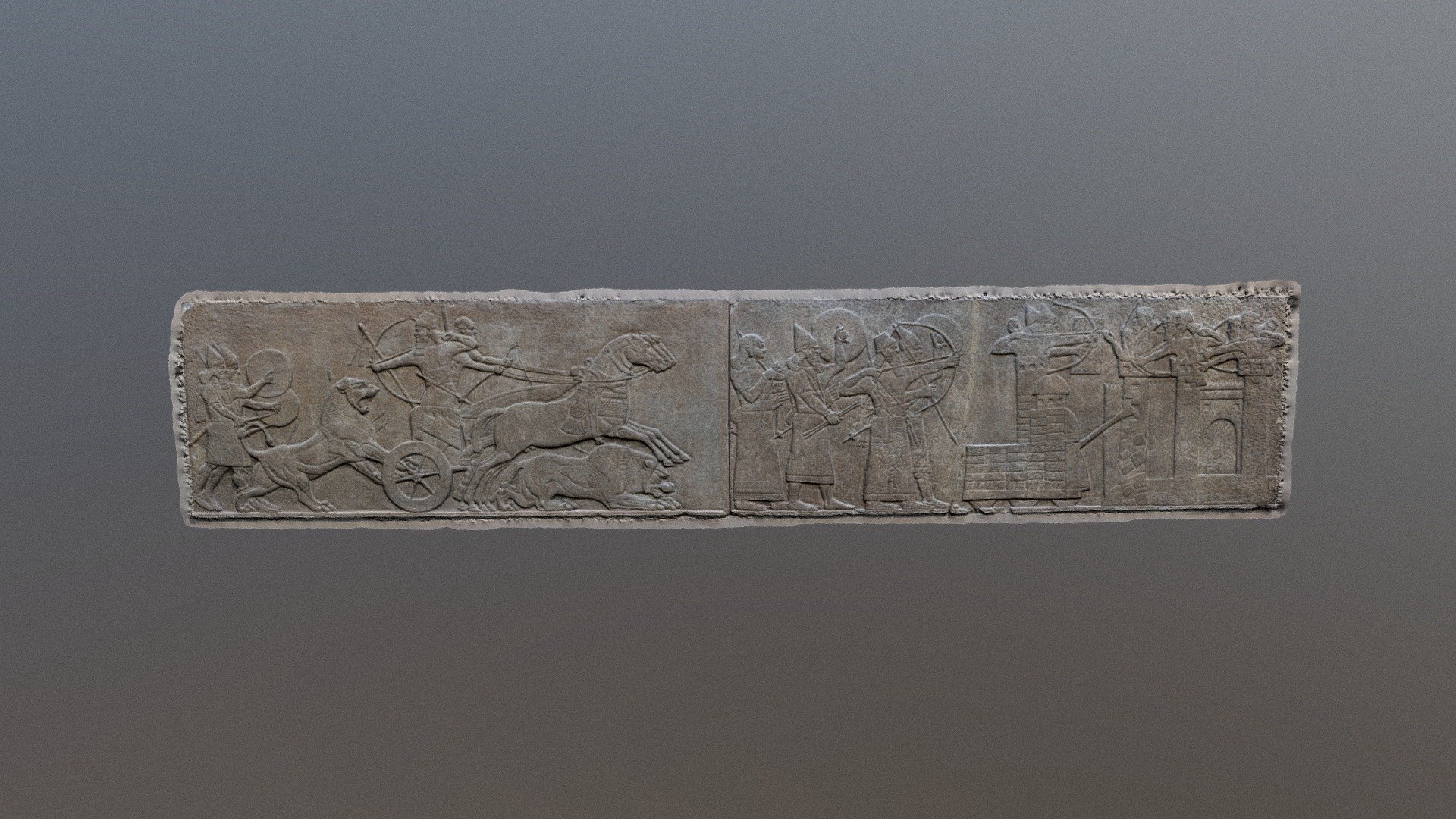 Ashurnasirpal II besieging a town