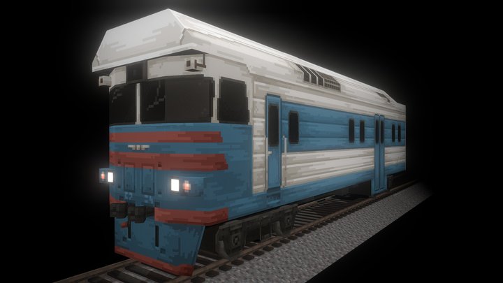 Diesel train DR1 [Blockbench] 3D Model