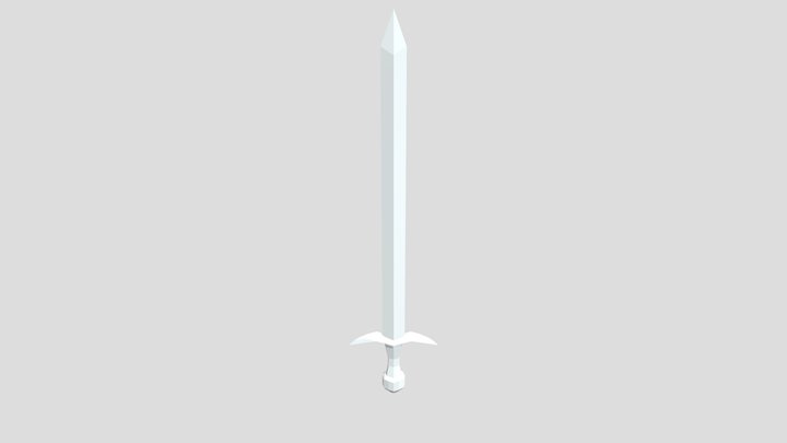 white sword 3D Model