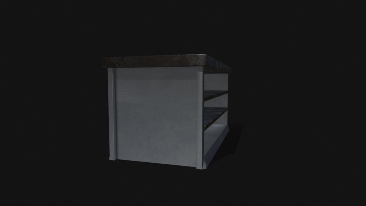 Modern Kitchen Island/ Counter 3D Model