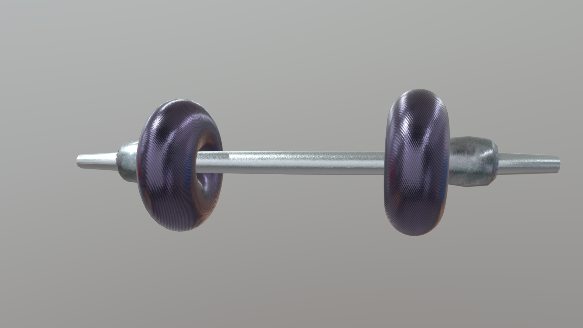 3D model Bar Bell - This is a 3D model of the Bar Bell. The 3D model is about a close-up of a sword.