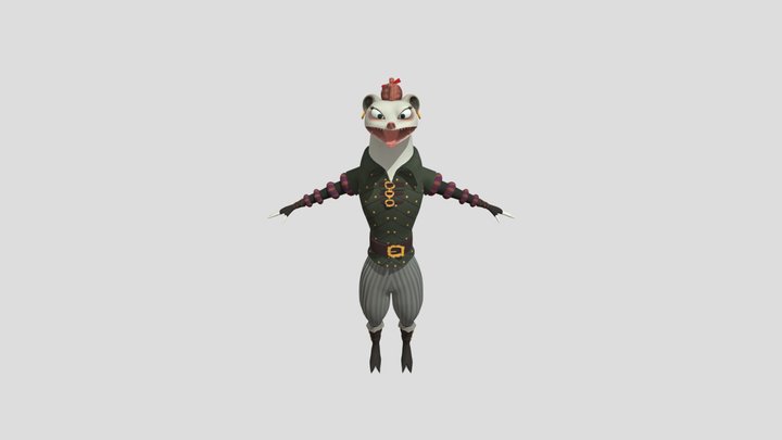 Pirate+rat+3d+model