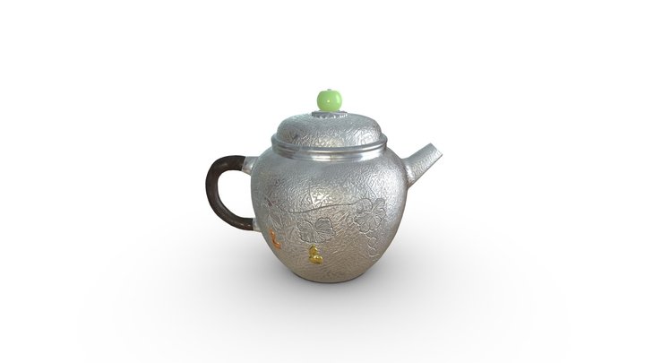 Handmade Pure Silver Teapot 150ml 3D Model