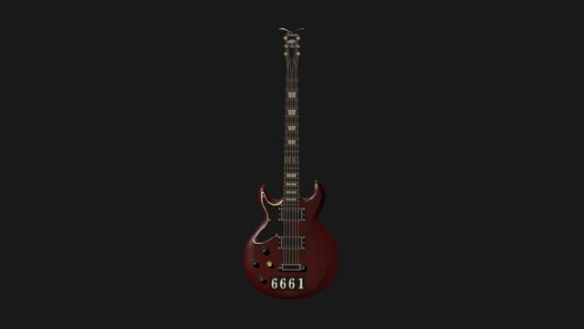 Zak's Guitar 3D Model