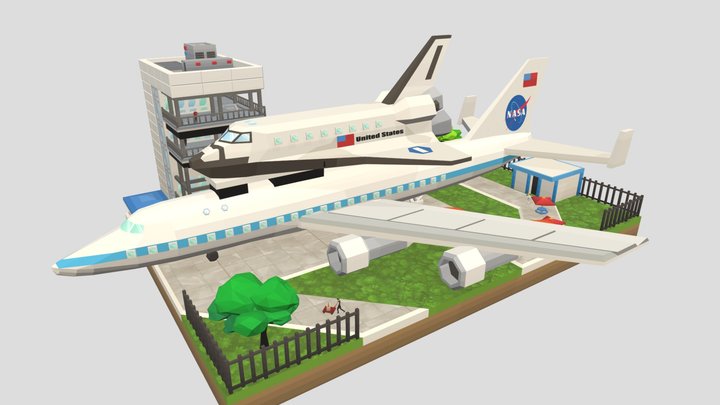 Low Poly 3D for space center houston（休斯顿太空中心） 3D Model
