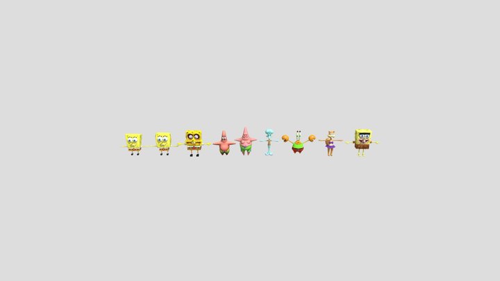 Bikini Bottom 3D Models Simple