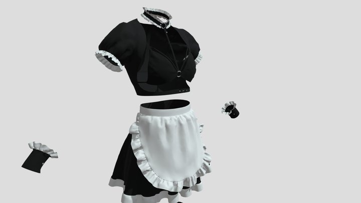 Sexy maid Oufit 3D Model