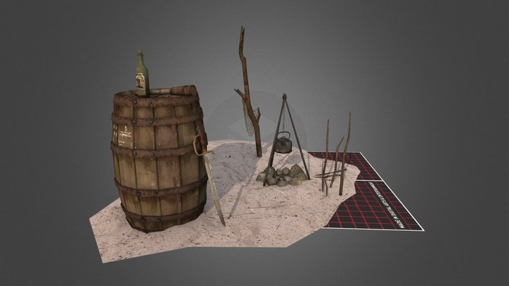 DAE 5 Finished props - By the ocean 3D Model