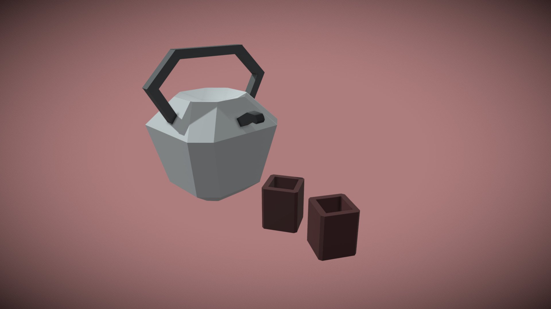 Teapot with cups