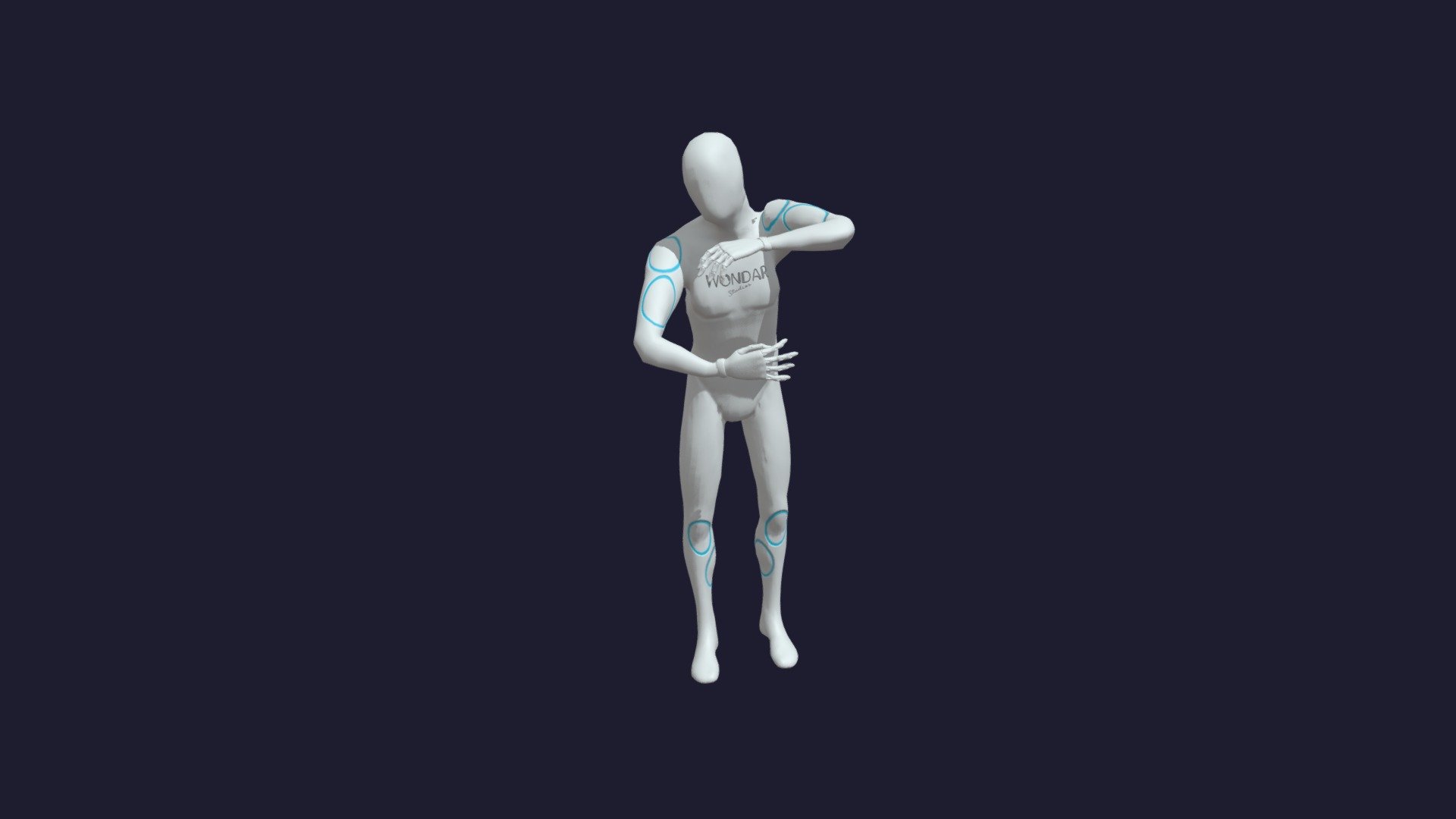 Walk - greeting and hug — Sketchfab embed 3D viewer