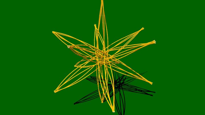 bamboo tesselated dodecahedron 3D Model