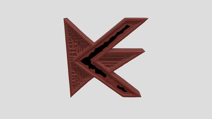 futuristic neon arrow design 3D Model