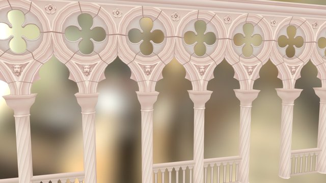 Ornamented Pillar WIP 3D Model