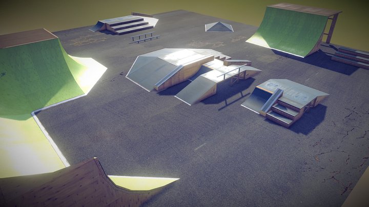 Modular Skatepark 3D Model