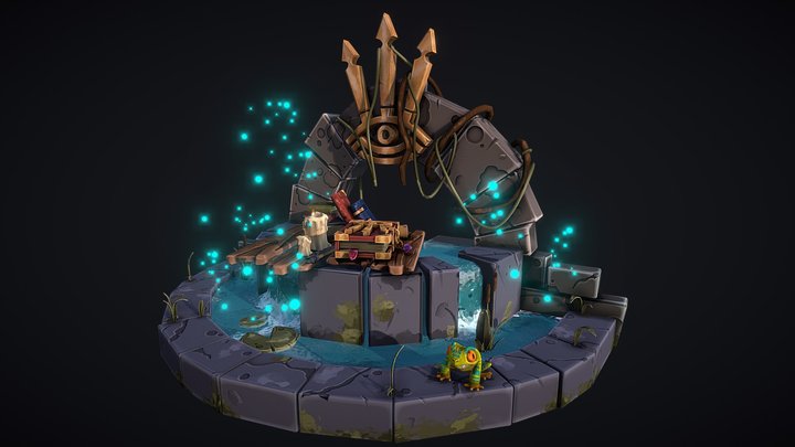 The Frog Guardian 3D Model