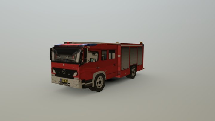 Mercedes Atego Fire Engine – Gratis 3D-model STL