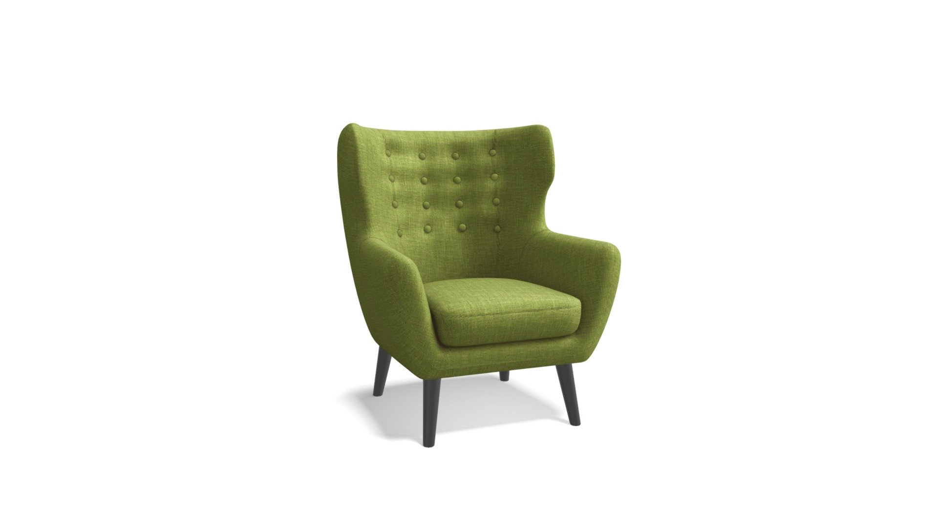 Kubrick Wing Back Armchair, Lime Green Download Free 3D model by MADE