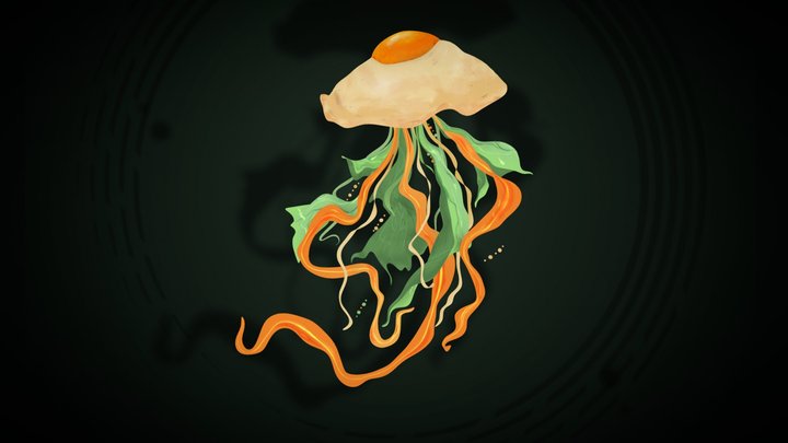 Edible Jellyfish 🍳🥬🥓 3D Model