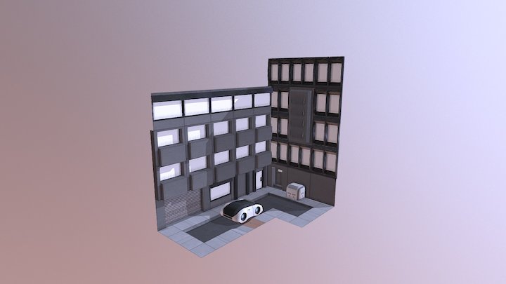 Sci-FI Street 3D Model