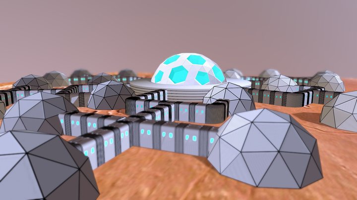 Mars Home Planet 3D Model