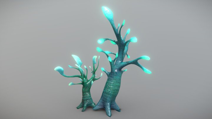 Alien Plants Vol.1 Shrubs 3D Model