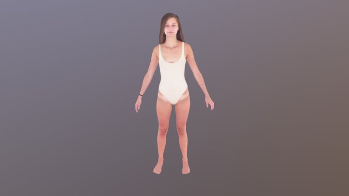 Girl in Body Suit 3D Model