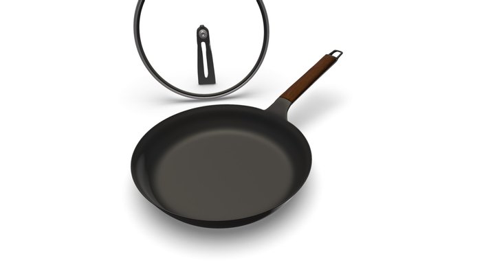 Vermicular Frying Pan 26cm with Lid 3D Model
