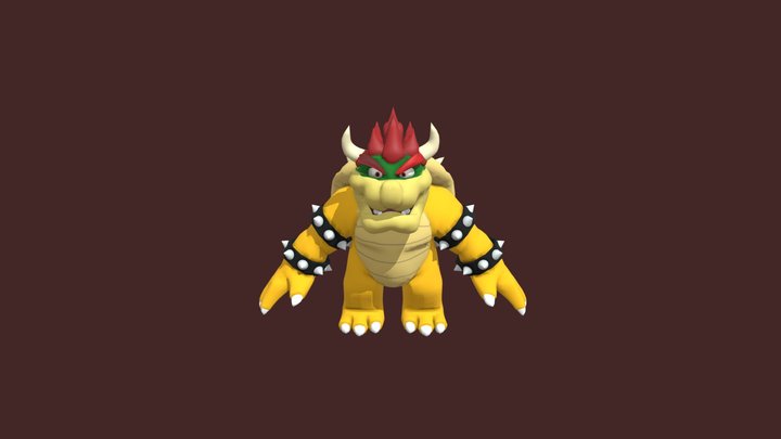 Bowser Textured (barely) 3D Model