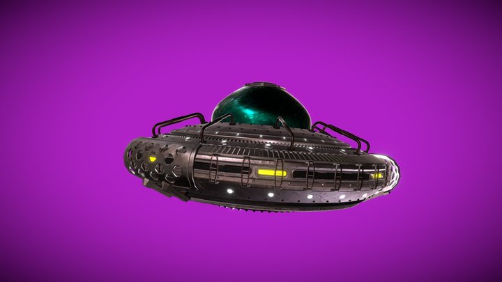 1950's Flying Saucer 3D Model