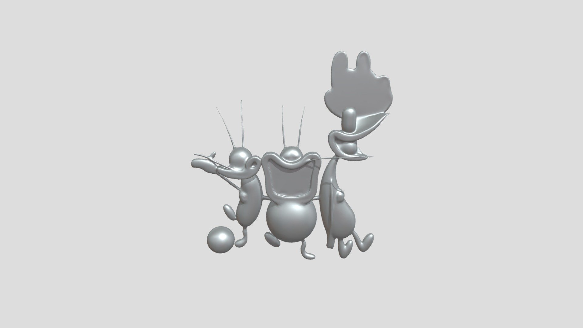 Three cartoon insect characters - 3D model by vimalvora141 [7e80705 ...