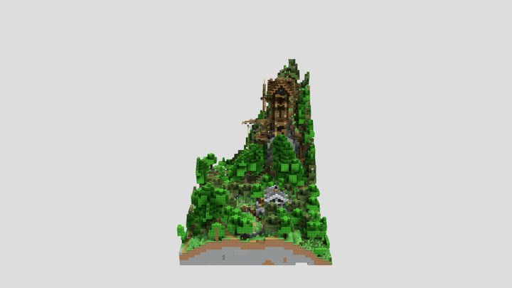 Windmill and cementary 3D Model