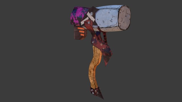 Krieg's war hammer shotgun - finished 3D Model