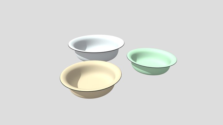 Enameled basin 3D Model