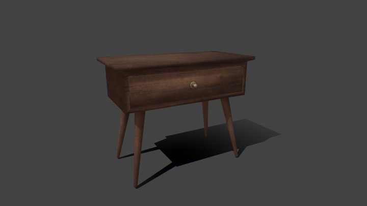 Stylized Bedtable 3D Model