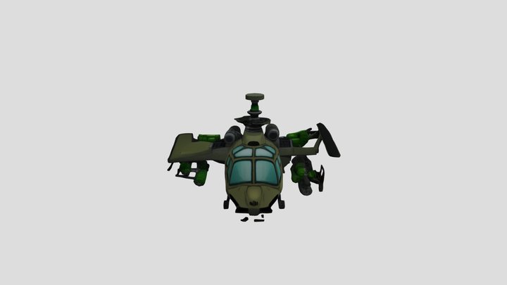 war Helicopter , Guns 3D Model