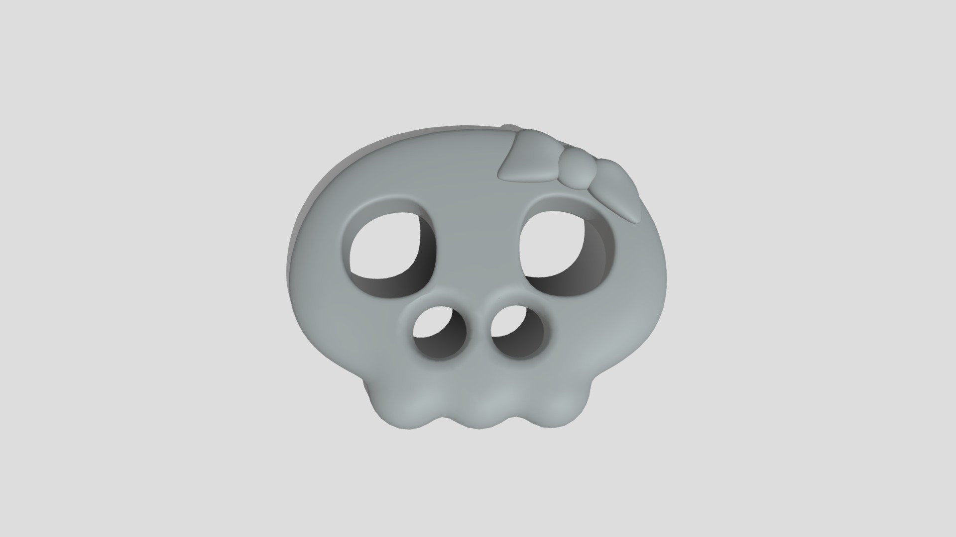 Sewing Button 005 - Skull Female - 1,5cm 2 Holes