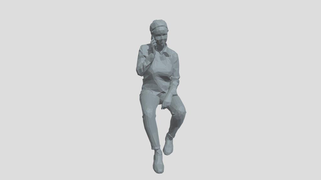 Lowpoly Female Sitting