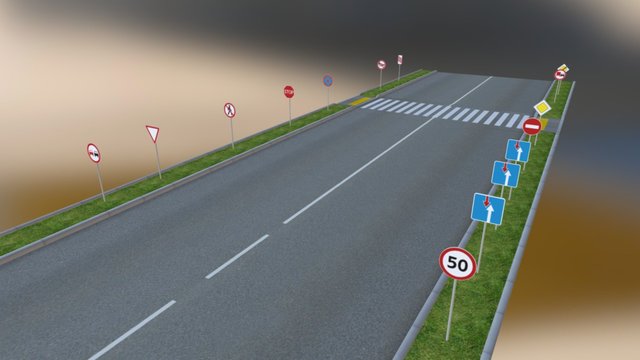 RoadSigne 3D Model