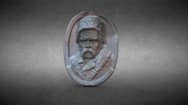 Барельєф: "Письменник Тарас Григорович Шевченко" 3D Model