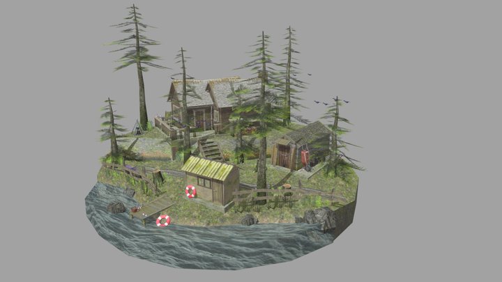 DAE Diorama - Forest Loner 3D Model